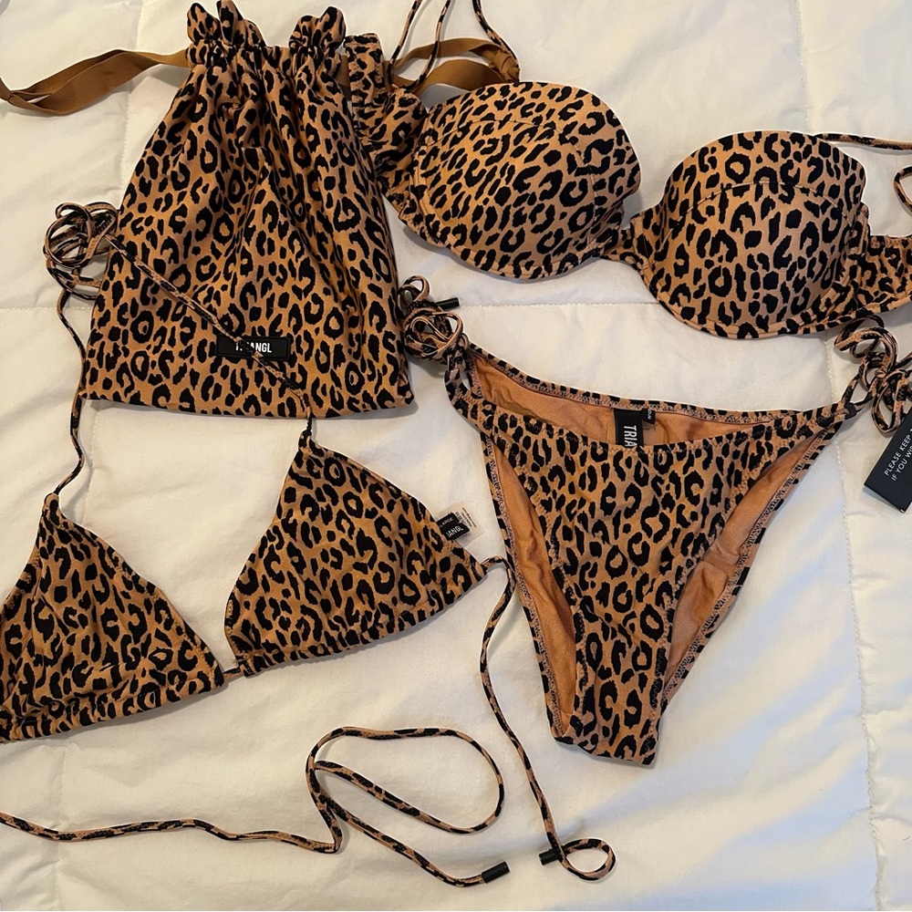 Triangl Leopard Print Bikini Set